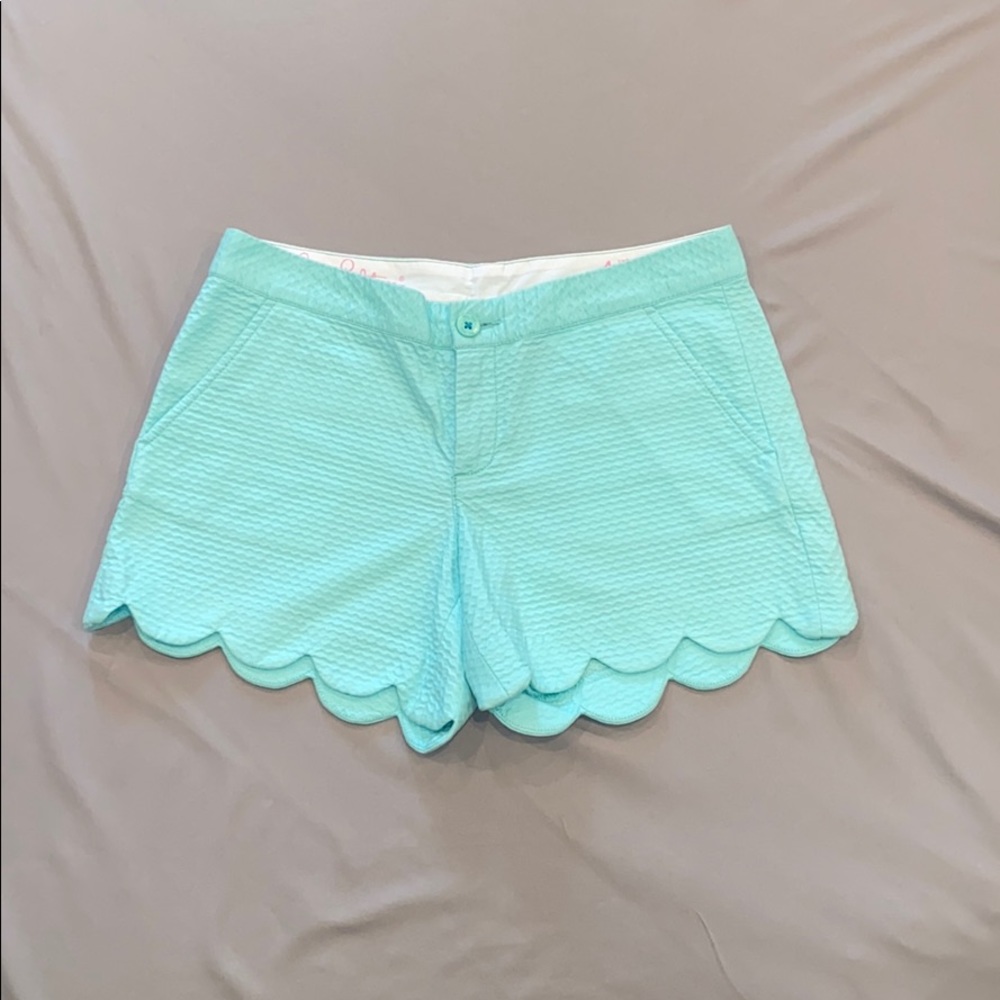 Turquoise Lilly Pulitzer Buttercup Shorts